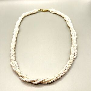 Napier Pearl Necklace Twisted 4 Strands 24”  Bridal Vintage Napier